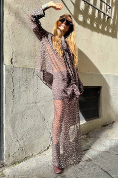 Blusa Pois trasparente