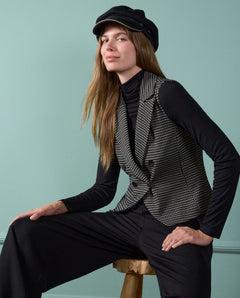 T-shirt dolcevita in viscosa di bambù