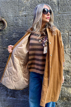 Giacca Kimono Velluto Imbottito