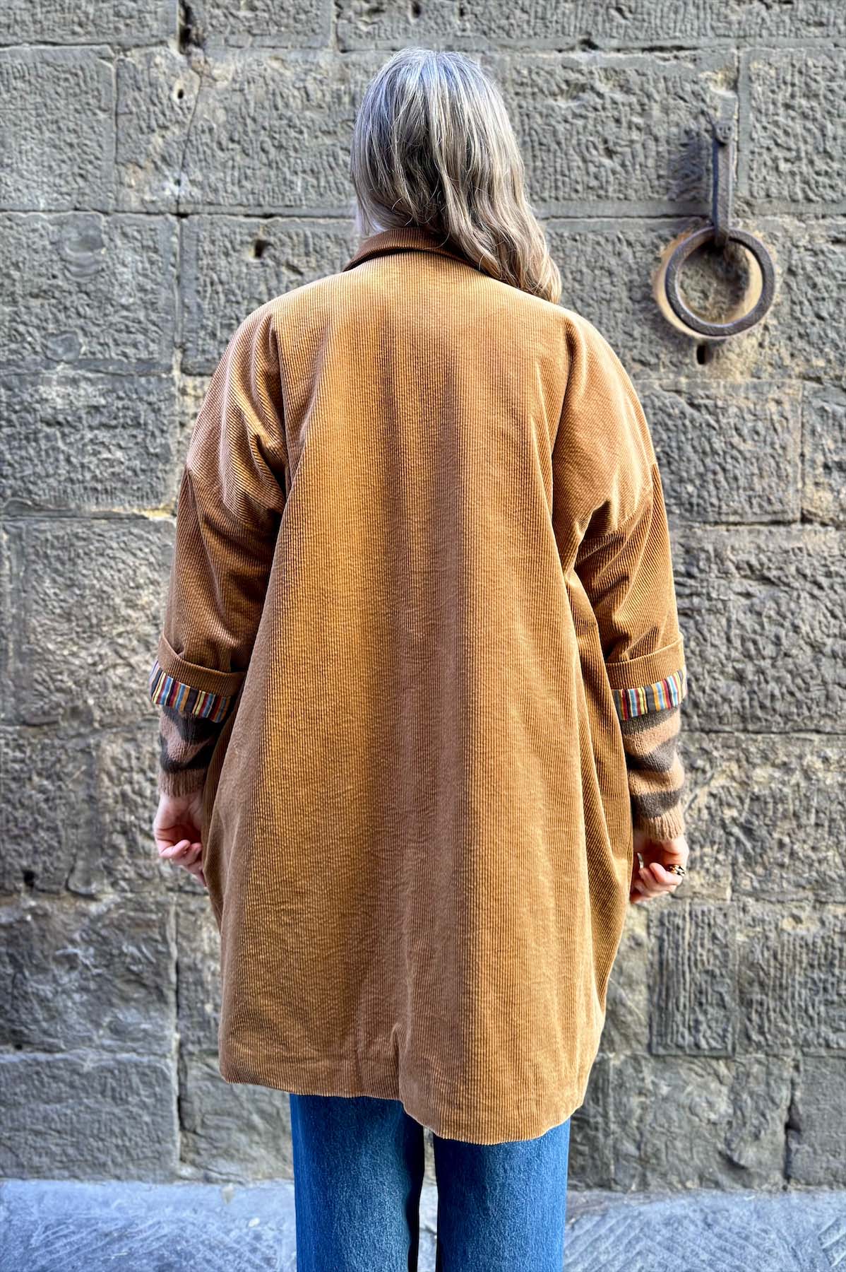 Giacca Kimono Velluto Imbottito