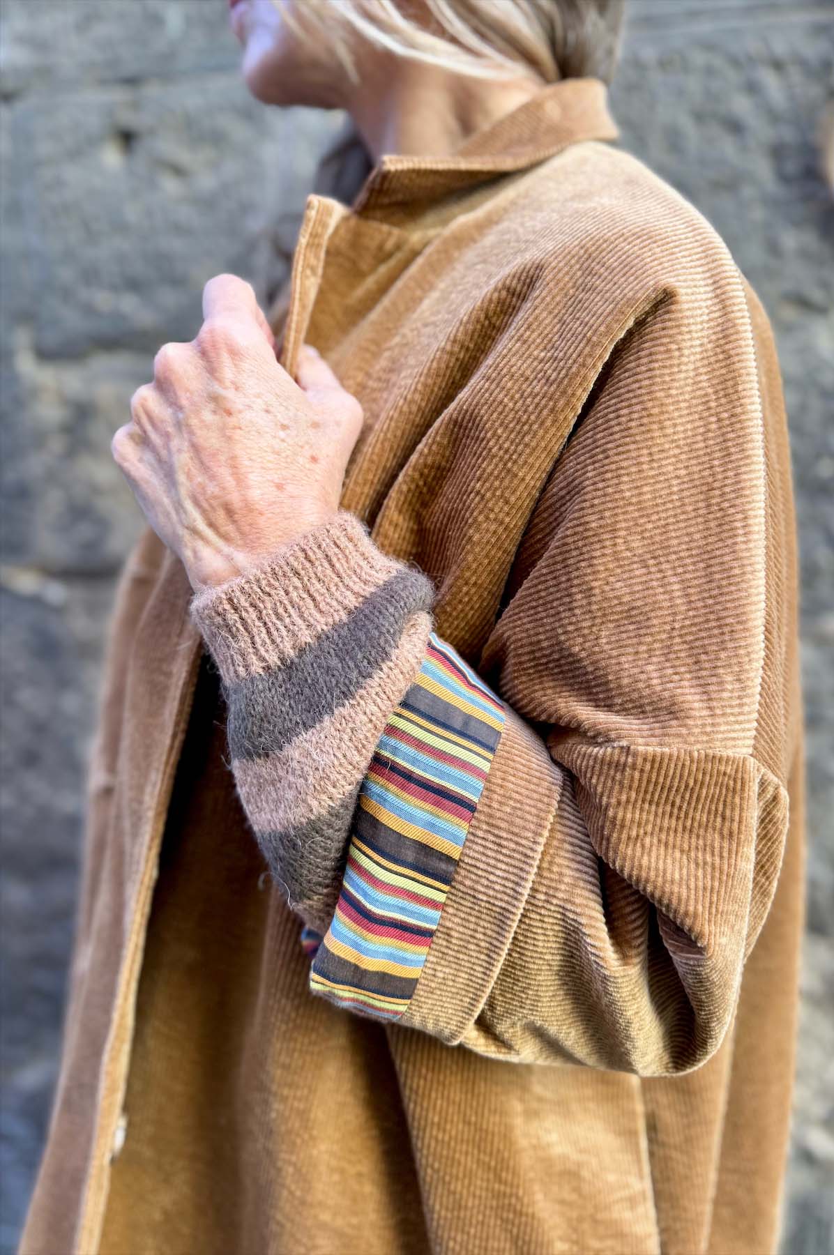 Giacca Kimono Velluto Imbottito