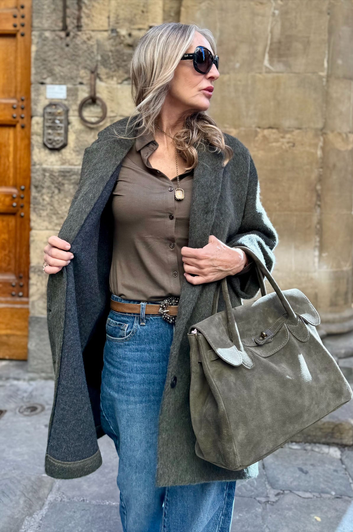 Giacca Kimono Lana Sfoderata