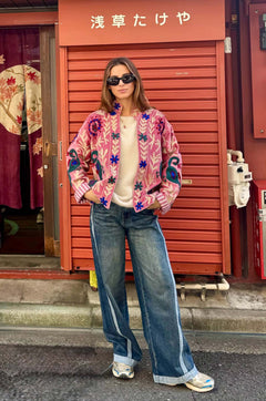 Giacca Ricamata in Velluto