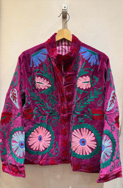 Giacca Ricamata in Velluto