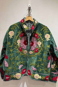 Giacca Ricamata in Velluto