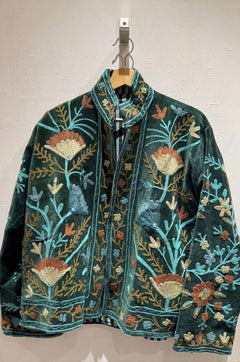 Giacca Ricamata in Velluto