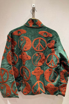 Giacca Ricamata in Velluto