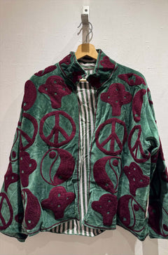 Giacca Ricamata in Velluto