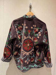 Giacca Ricamata in Velluto