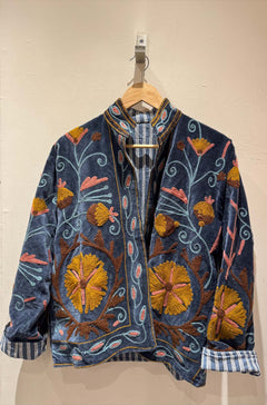 Giacca Ricamata in Velluto