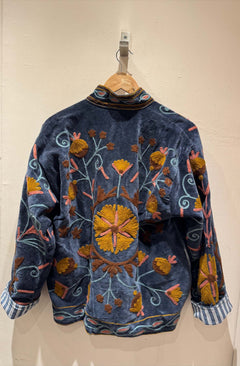 Giacca Ricamata in Velluto