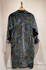 Giacca Lunga Ricamata