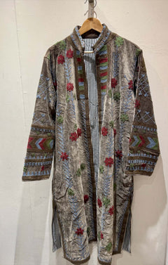 Giacca Lunga Ricamata