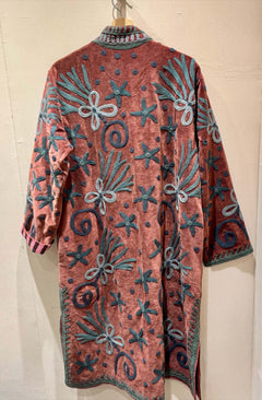 Giacca Lunga Ricamata