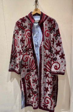 Giacca Lunga Ricamata