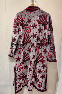 Giacca Lunga Ricamata