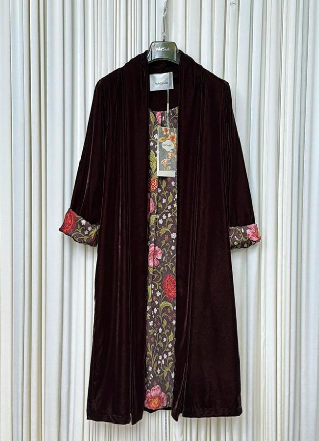 Kimono velluto lungo