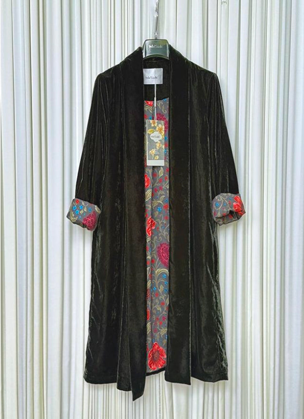 Kimono velluto lungo