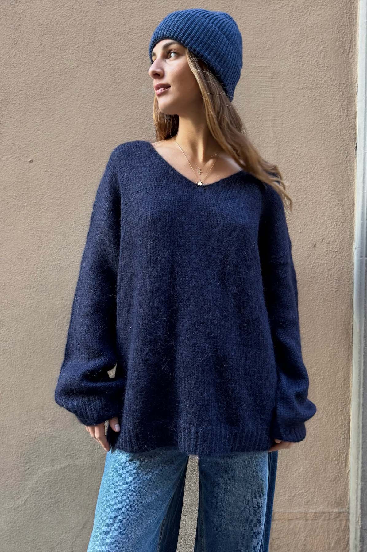 Maglione Morbido Mohair scollo a V