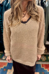 Maglione Morbido Mohair scollo a V