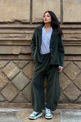 Giacca Svasata Velluto Liscio