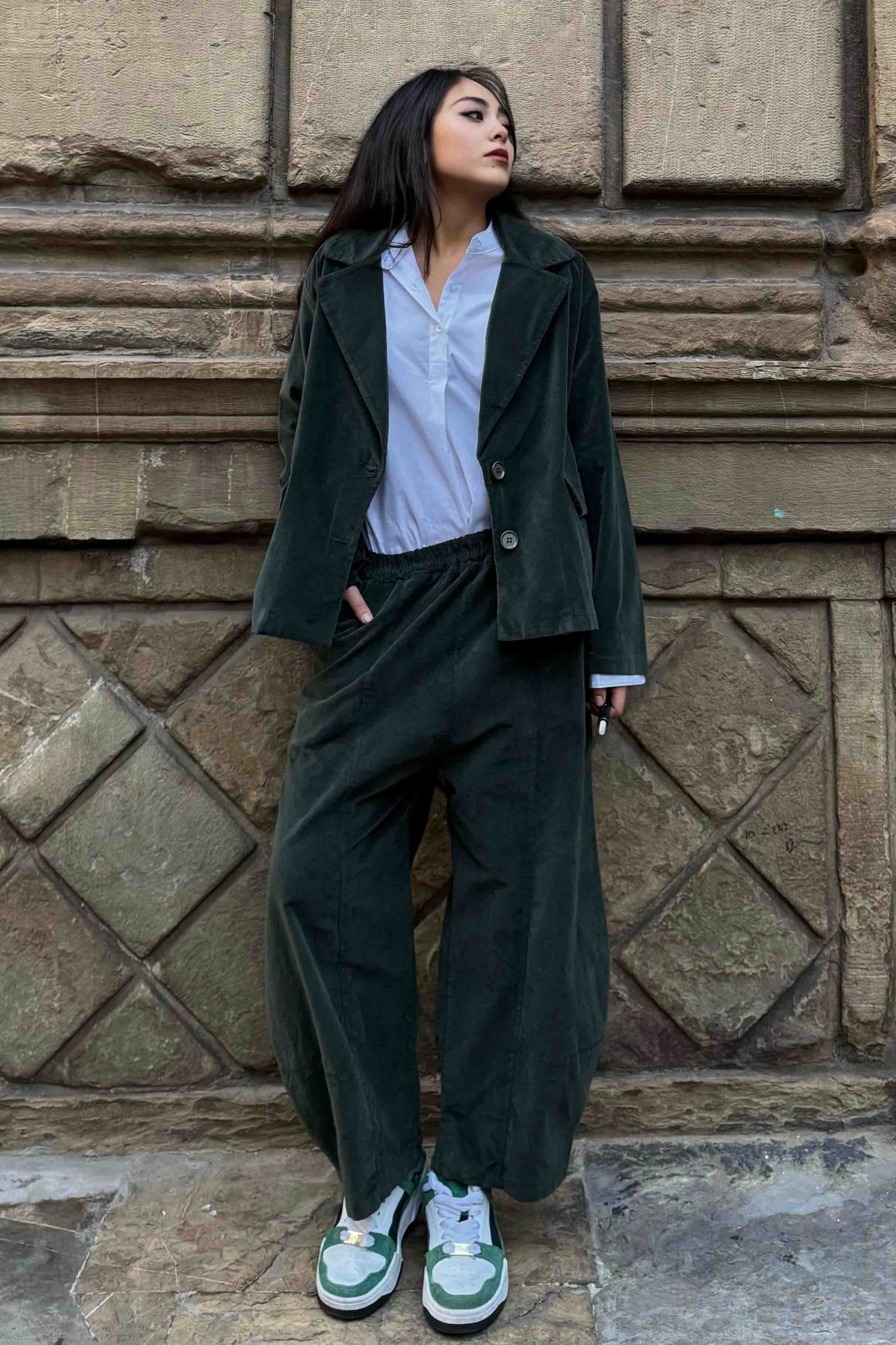 Pantalone Gaucho Velluto Liscio