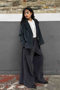 Pantalone Palazzo Velluto Liscio