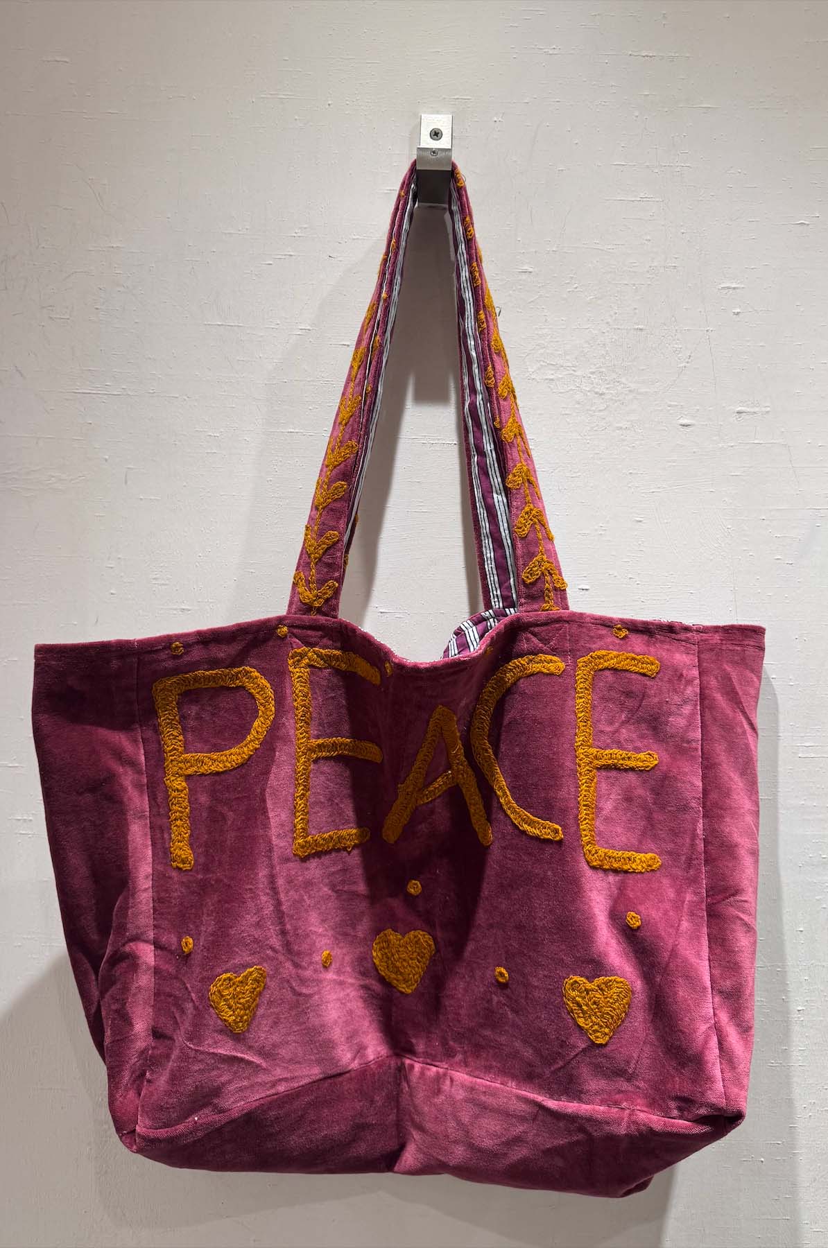 Shopper Double Velluto Ricamata