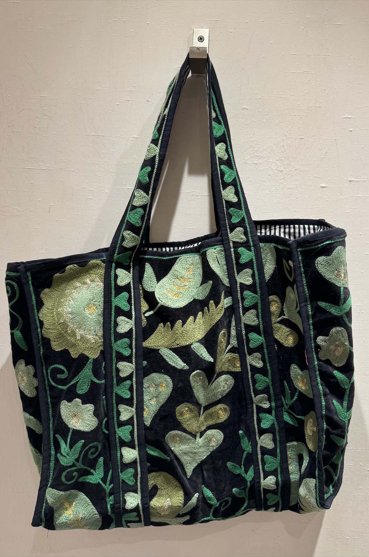 Shopper Velluto Ricamata