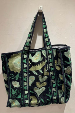 Shopper Velluto Ricamata