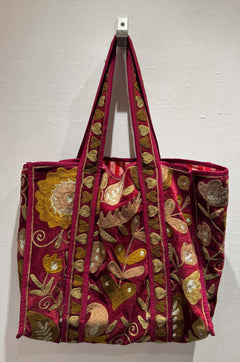 Shopper Velluto Ricamata