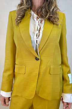 Blazer Monopetto con Fodera Floreale