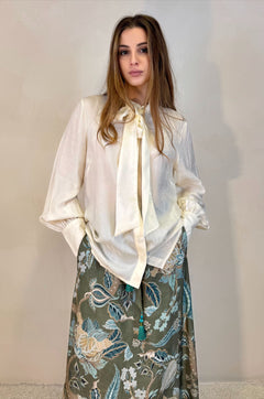 Camicia Tinta Unita con Fiocco