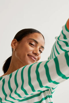 Maglia righe bianco e verde