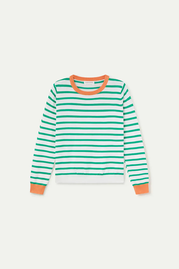 Maglia righe bianco e verde