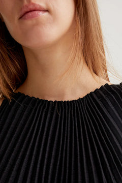 Abito Lungo Nero Plissettato