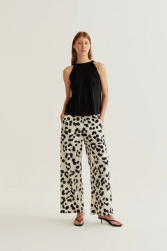 Top Nero Plissettato