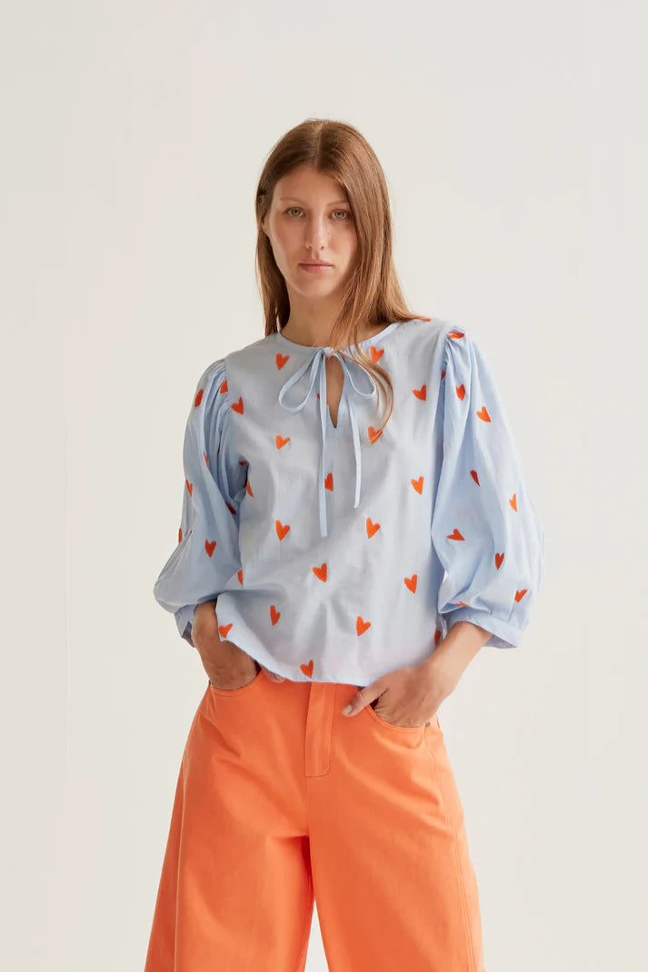 Camicia con stampa Cuori
