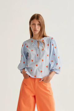 Camicia con stampa Cuori