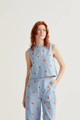 Top con stampa Cuori