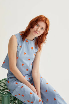 Top con stampa Cuori