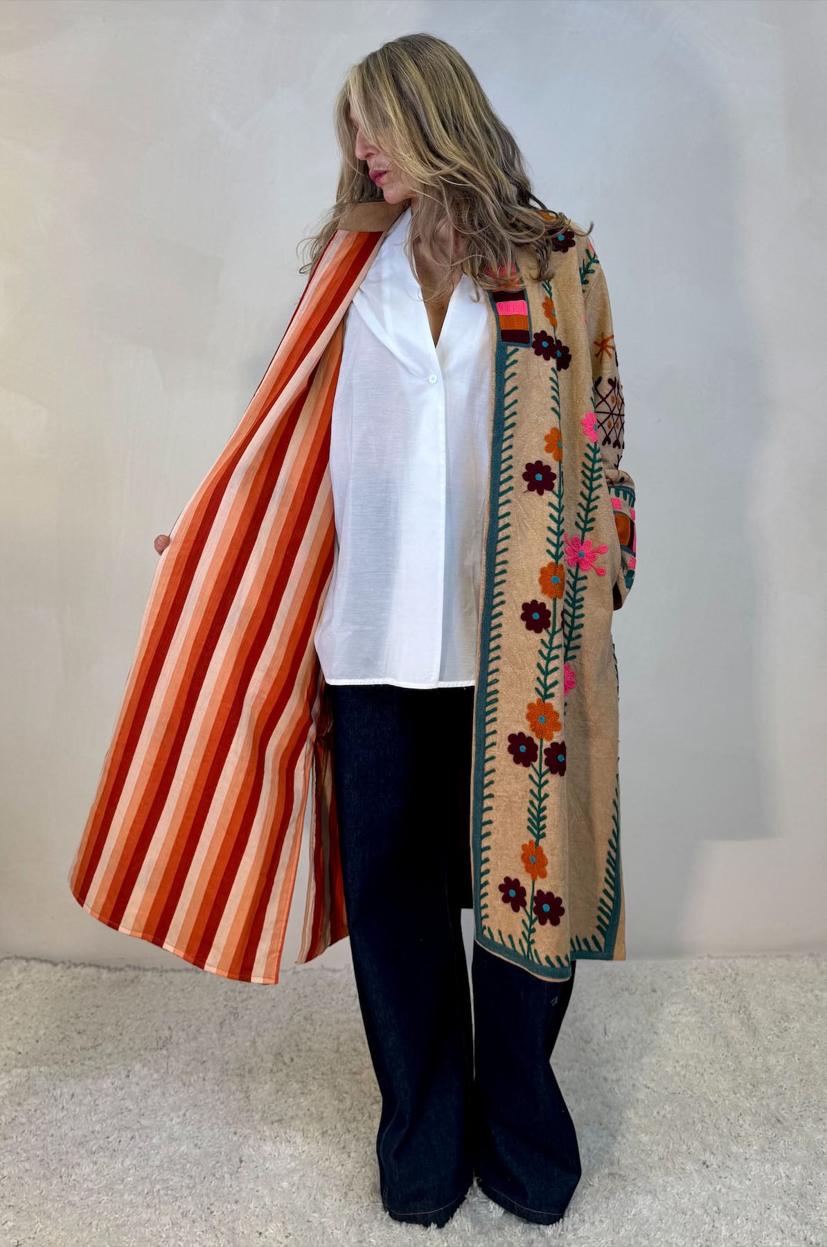 Spolverino Cotone Ricami