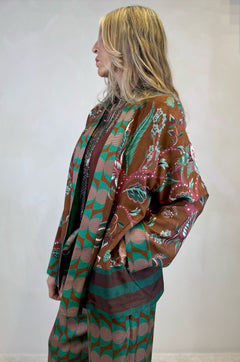 Giacca Kimono Optical e Fiori