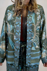 Giacca Kimono Optical e Fiori