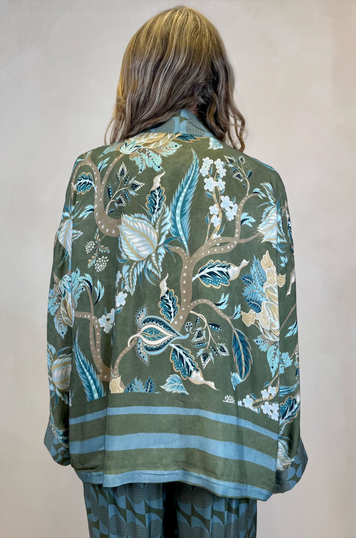 Giacca Kimono Optical e Fiori