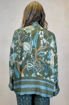 Giacca Kimono Optical e Fiori