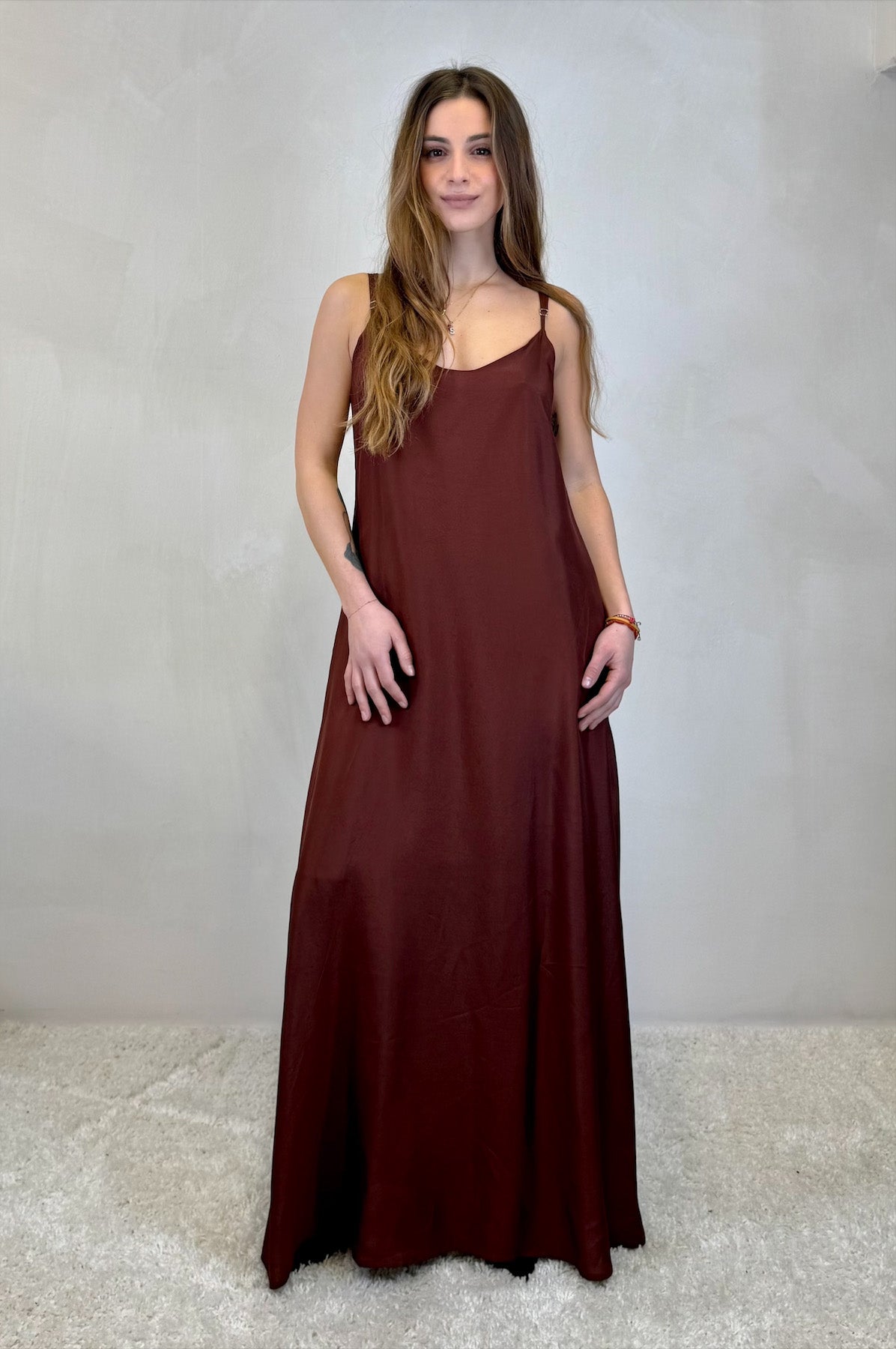 Abito lungo sottoveste viscosa