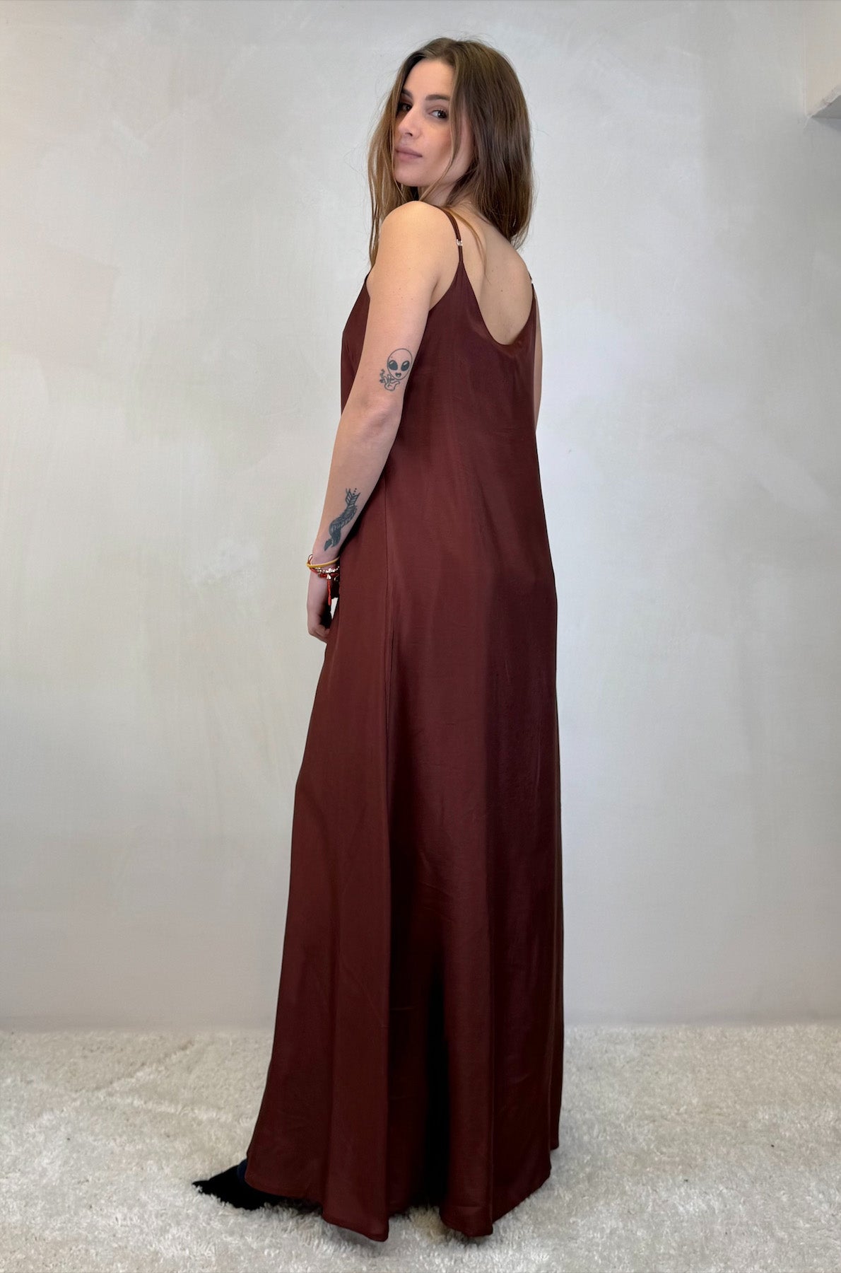 Abito lungo sottoveste viscosa