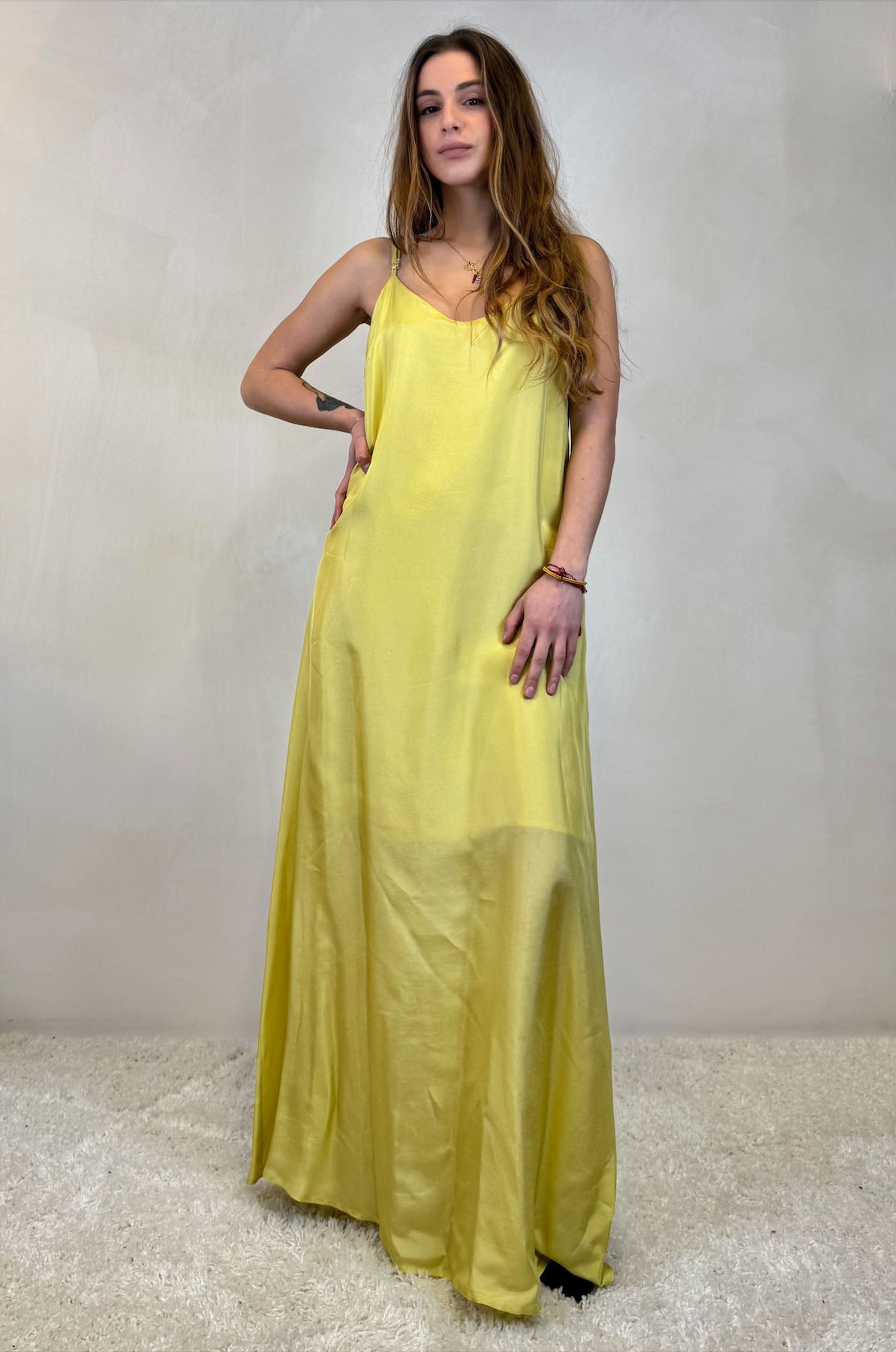 Abito lungo sottoveste viscosa