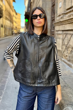 Gilet in pelle
